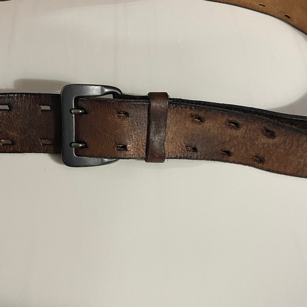 American Eagle Outfitters Genuine Leather Belt, Sz 38, Neutral, Vintage - Picture 9 of 11